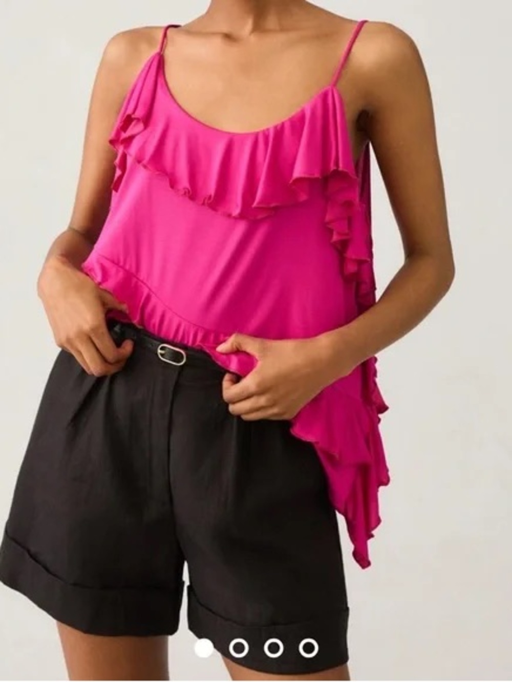 ANTHROPOLOGIE NWT ASYMMETRICAL RUFFLE CAMI XS